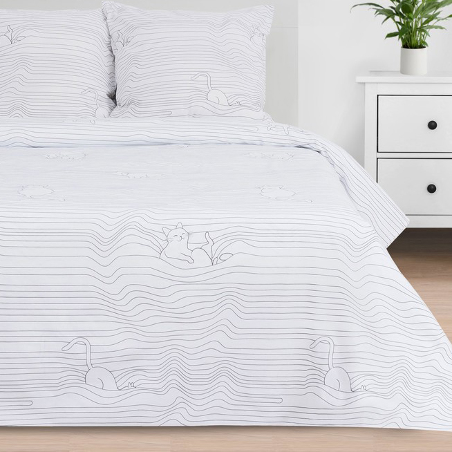Постельное белье "этель" cute cats 2 сп. (поплин) (1/6) 4746201