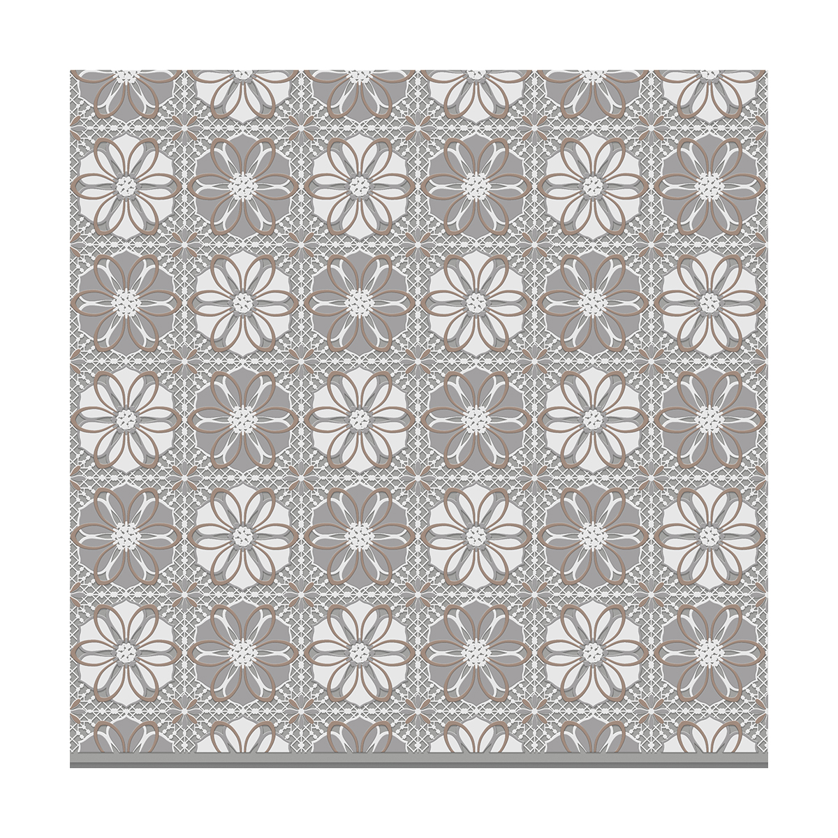 Скатерть пвх "элегия" d=135 см круглая (1/15) 006-beige\grey