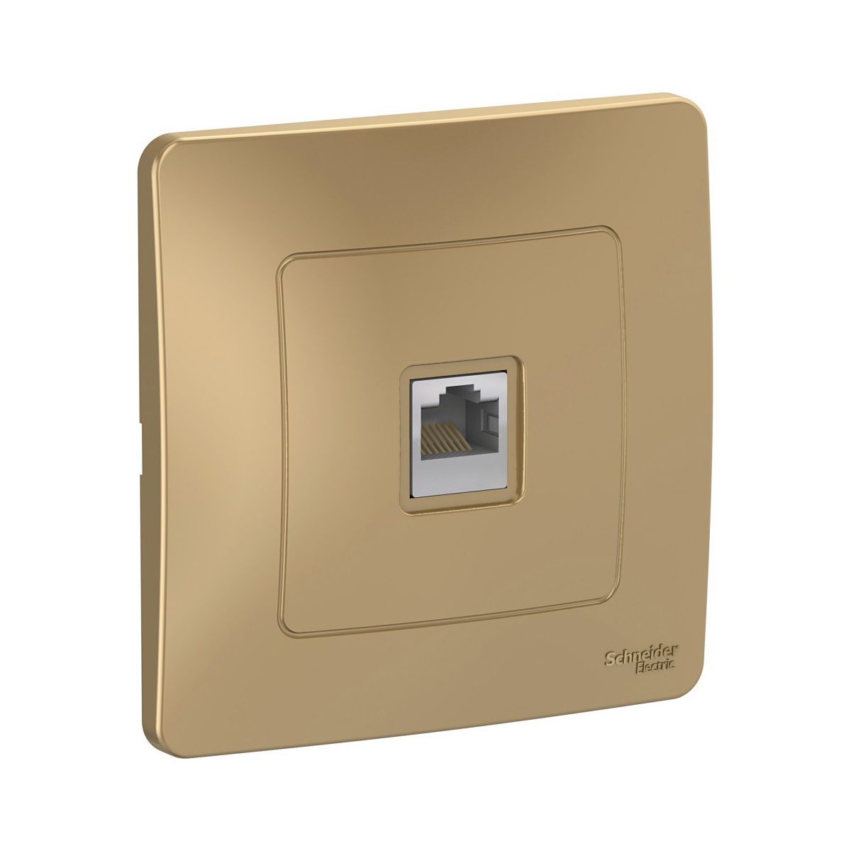 Розетка компьютерная "blanca" 1 местн. rj45, титан (1/10/20) "schneider"