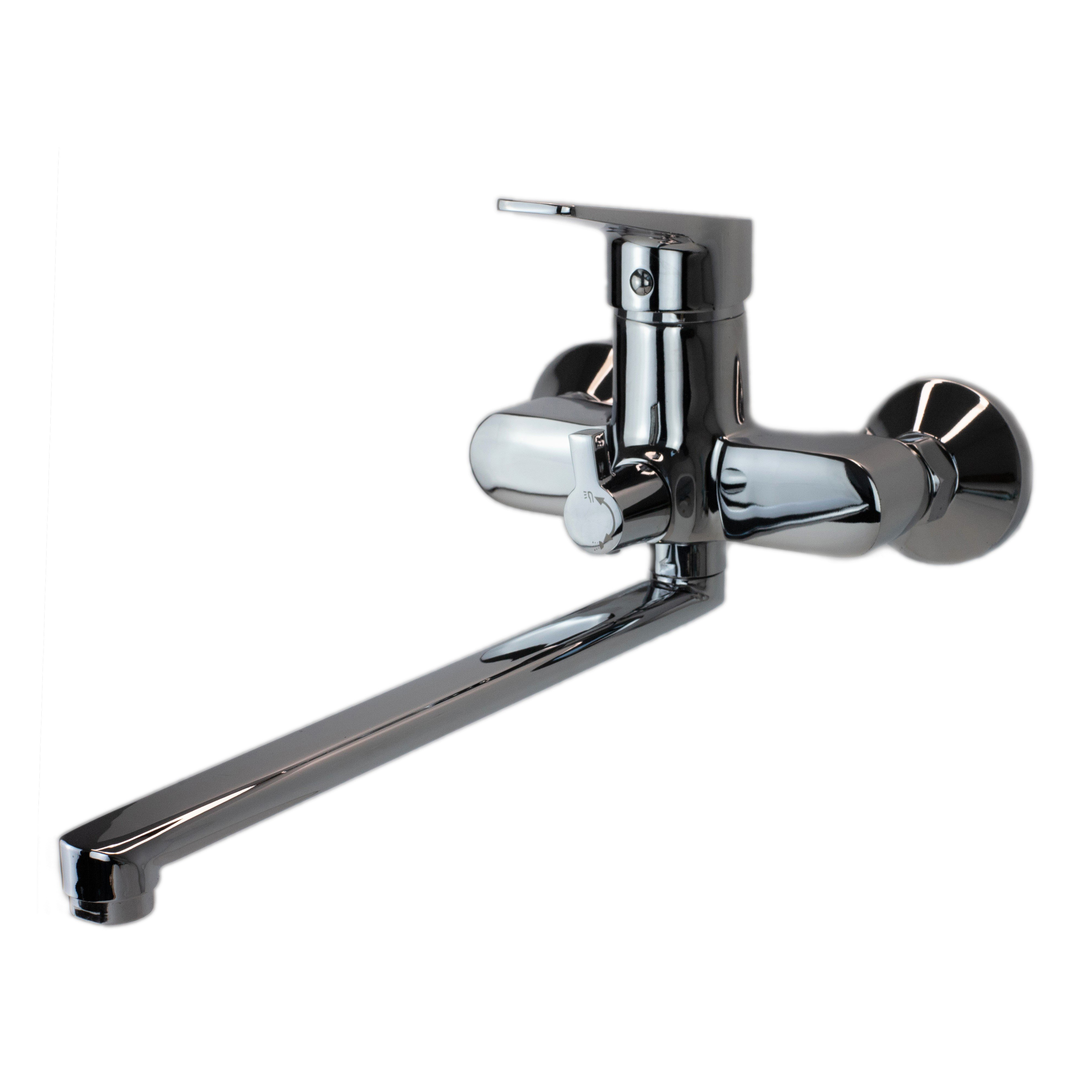 Смеситель для ванн "luna" lu31  плоский излив 200 мм, без аксессуаров (1/10) "клевер"