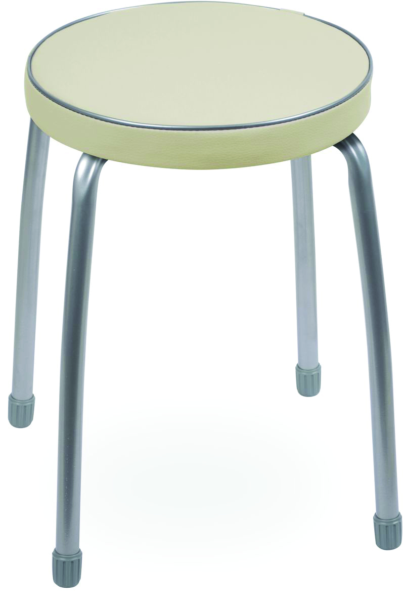 Табурет "фабрик 2"  мягкое круглое сиденье d=32 см (1/10) слоновая кость  тф02  "ника"