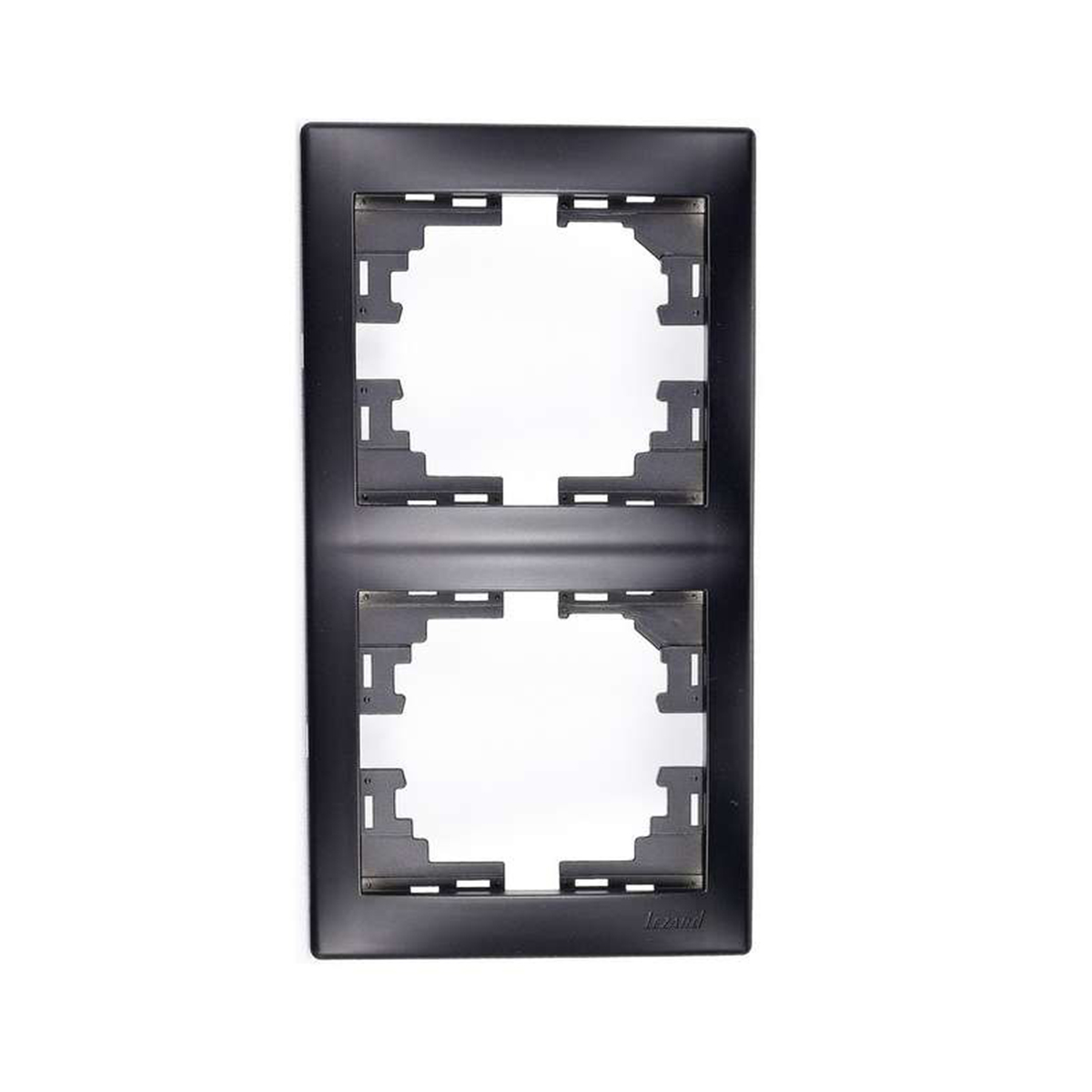 Рамка "mira" 2-х местн. вертикальная, черный бархат (1/10/120) "lezard" 701-4200-152