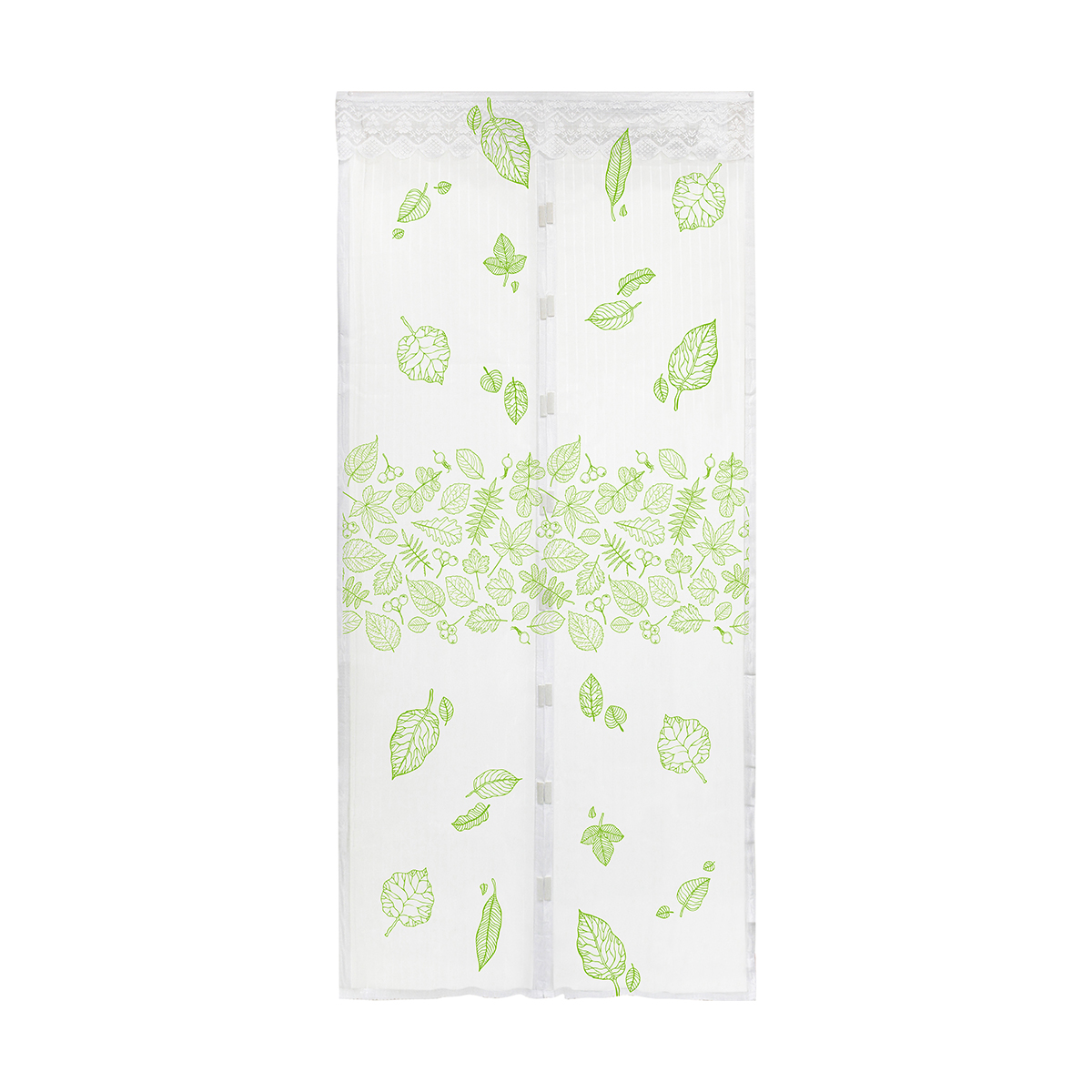 Сетка москитная 1*2,1 м (белая, дизайн листья, на магнитах) (1/10) "рыжий кот"