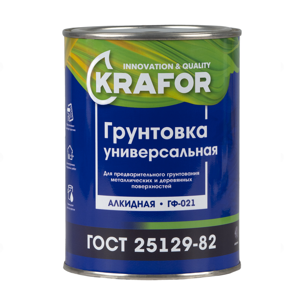 Грунт гф-021 серый  0,8 кг (1/14) "krafor"