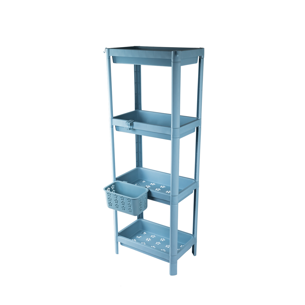 Этажерка 4 полки 35,5*24*100,5 см пласт. (серый) (1/12) "swensa" swfl-1082