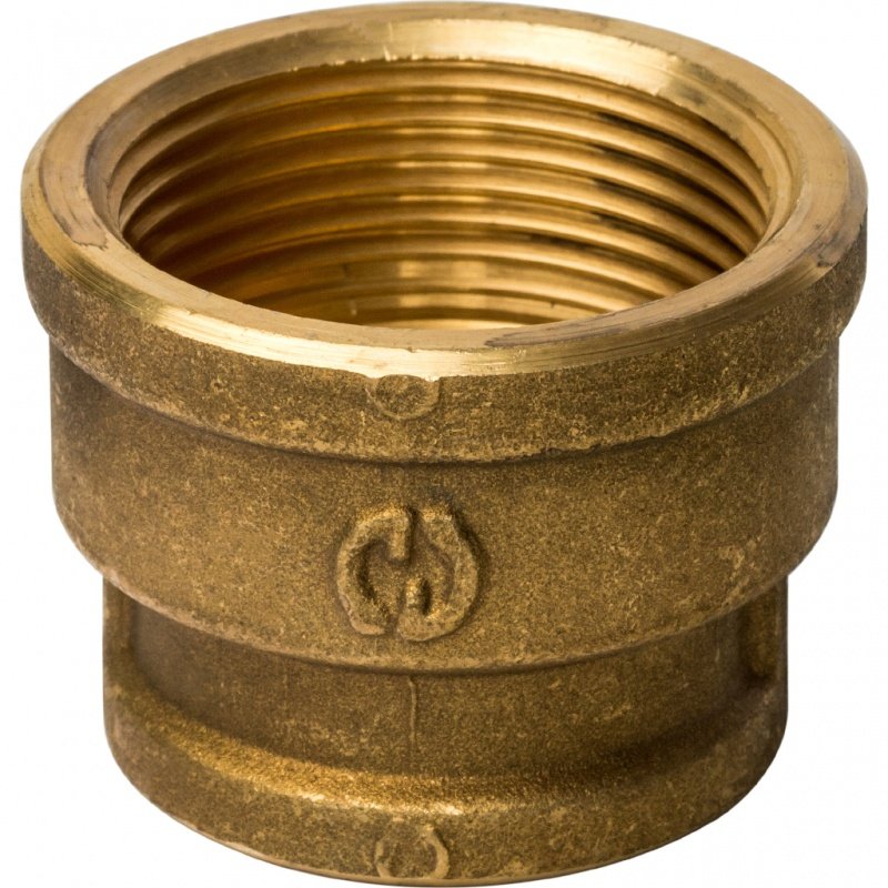 Муфта резьбовая переходная 1"1/4 x 1/2" ВР латунь STOUT