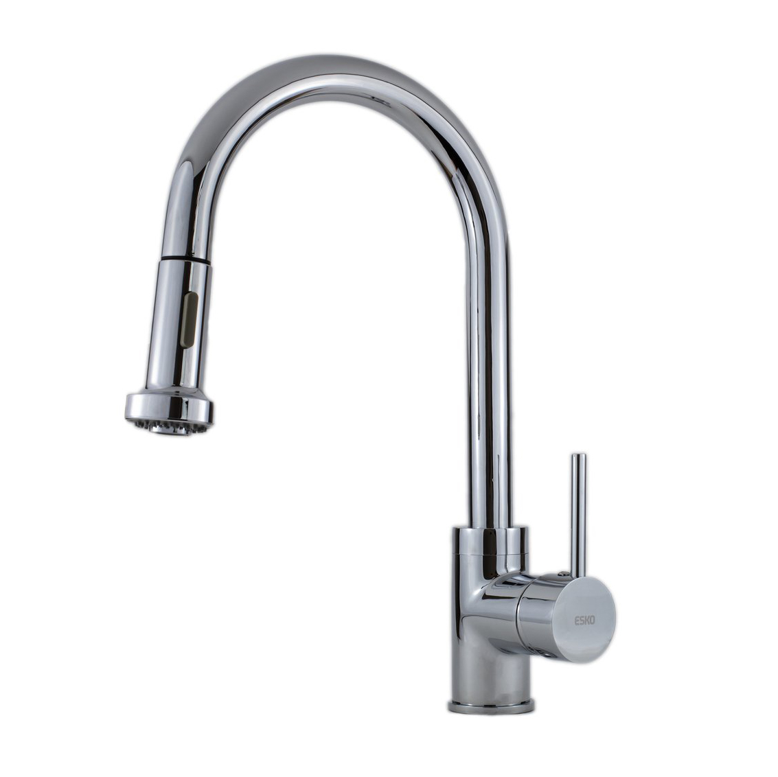 Смеситель для кухни "kitchen"  k1  поворотный вытягивающ. излив (1/6) "esko"