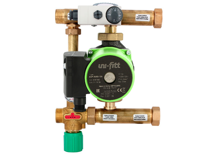 Насосно-смесительная группа UNI-FITT MULTIMIX 1" c насосом UNI-FITT ECP 25/60 130 мм