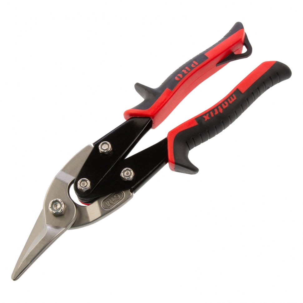 Ножницы по металлу, 250 мм, левый рез, сталь CRMO, двухкомпонентные рукоятки, PRO Matrix (78326)
