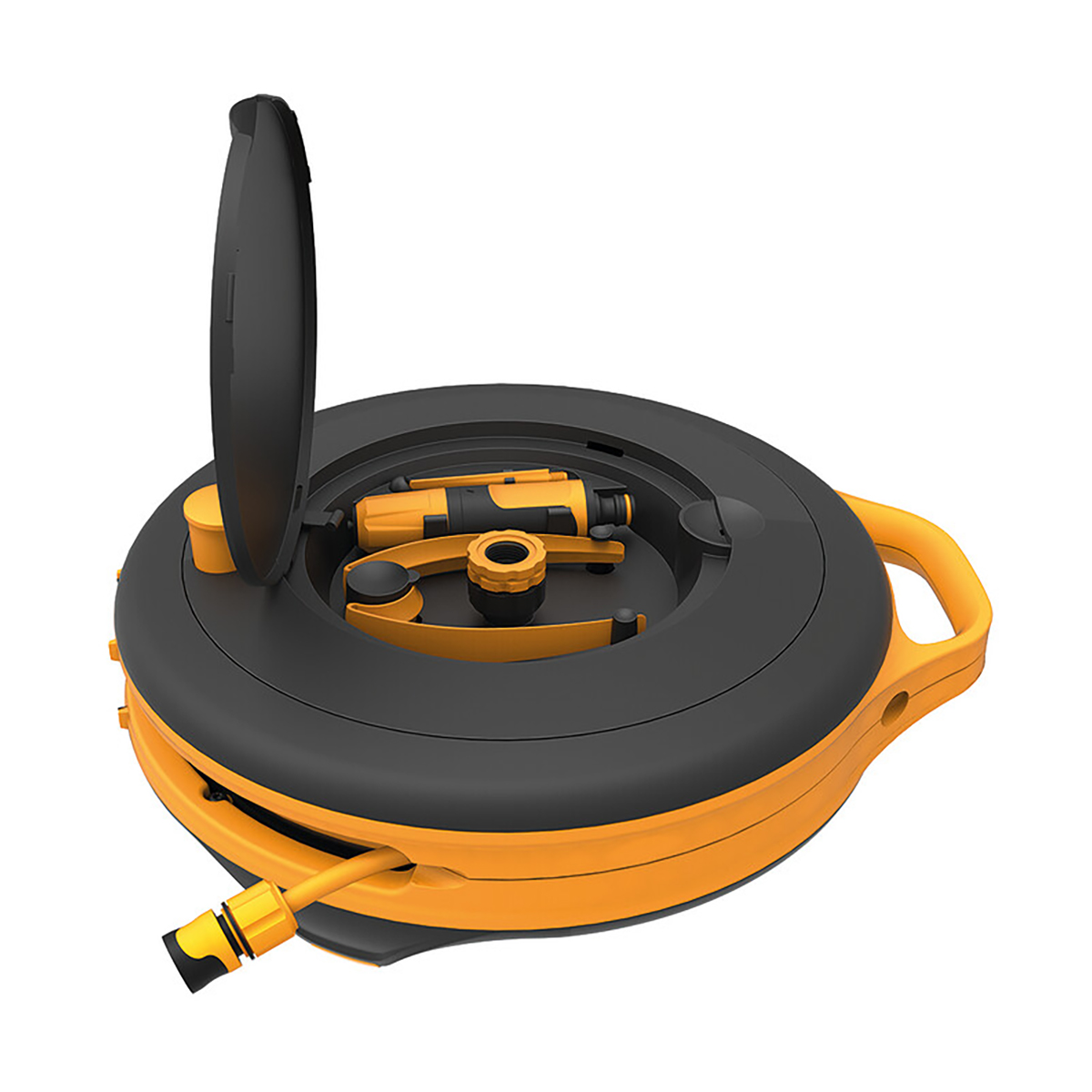 Катушка со шлангом 3/8" 15 м и набором аксессуаров (1/4) "fiskars" 1020436