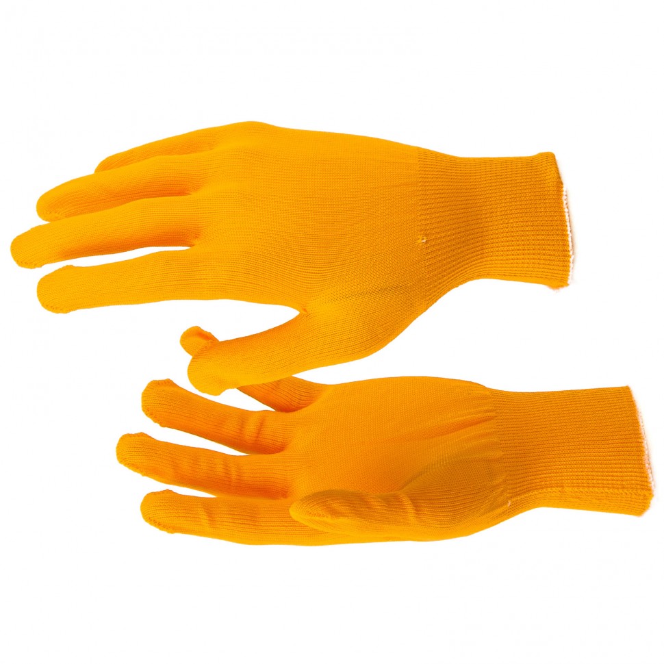 Перчатки Нейлон, 13 класс, оранжевые, XL (67840)