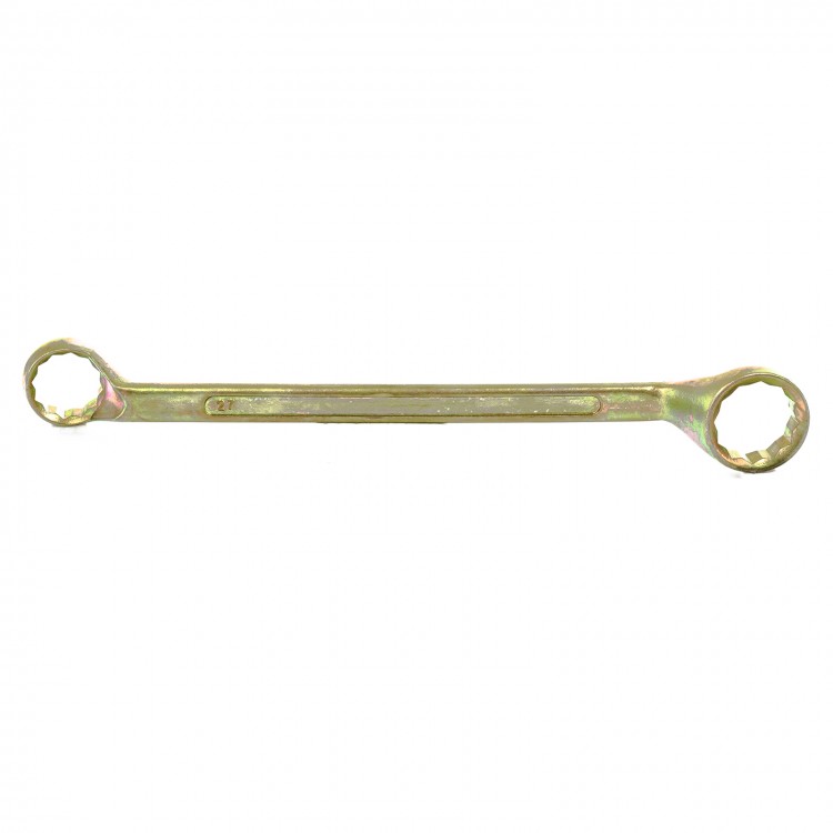 Ключ накидной, 24 х 27 мм, желтый цинк Сибртех (14634)