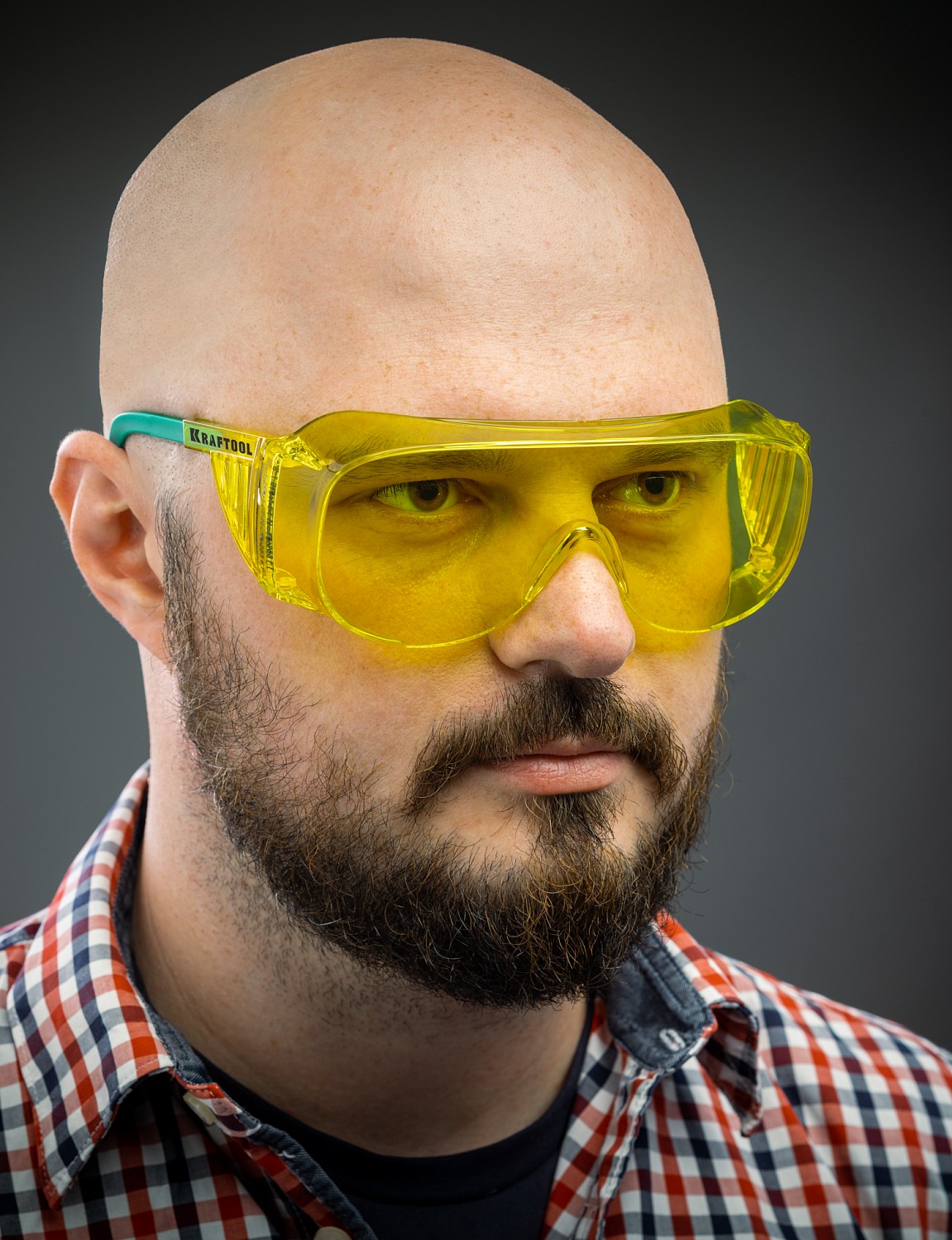KRAFTOOL ULTRA, открытого типа, жёлтые, линза увеличенного размера устойчивая к царапинам и запотеванию, защитные очки (110462)