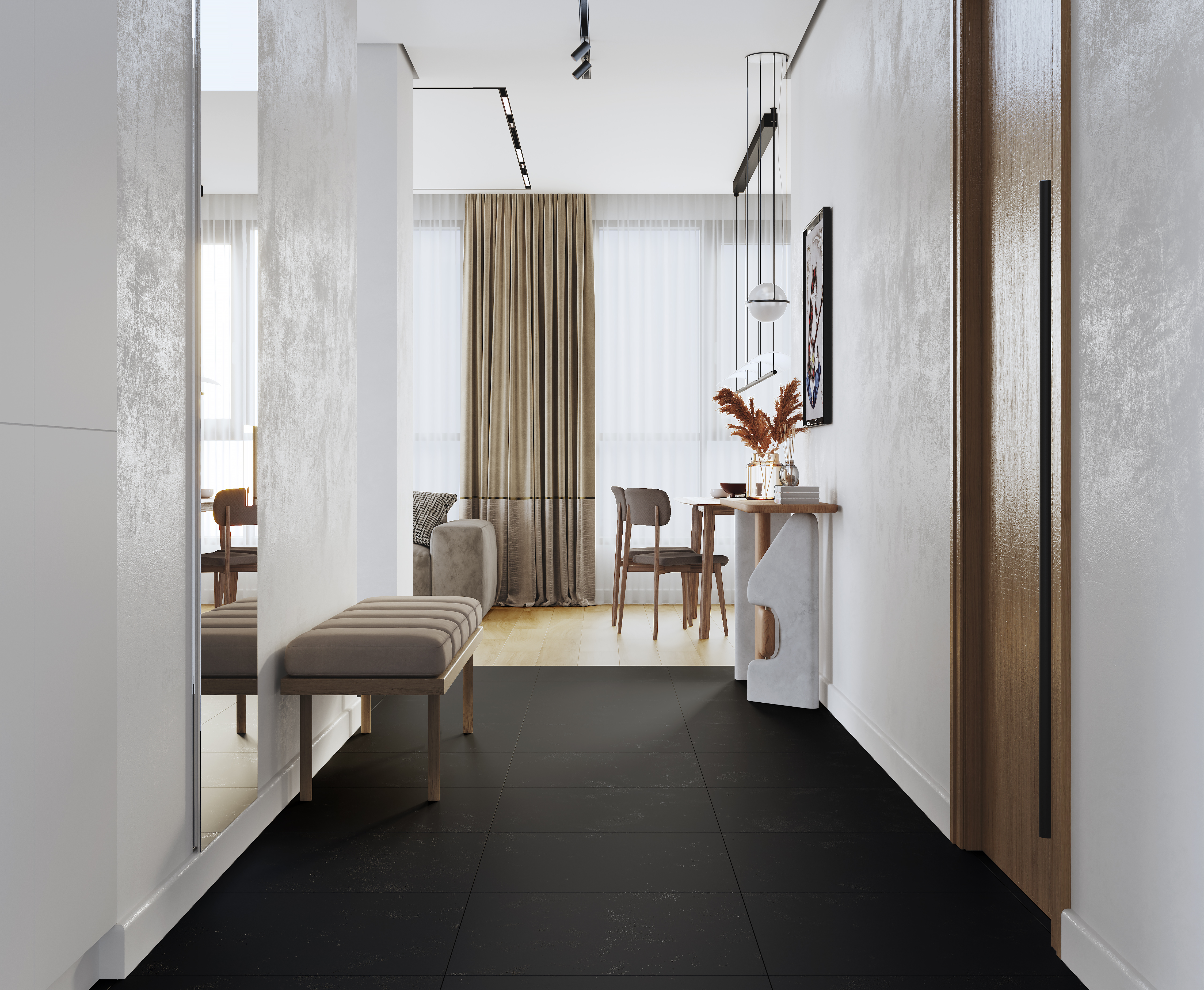 Evolution nero керамогранит чёрный 60х119,5 матовый карвинг 59,50x119,10