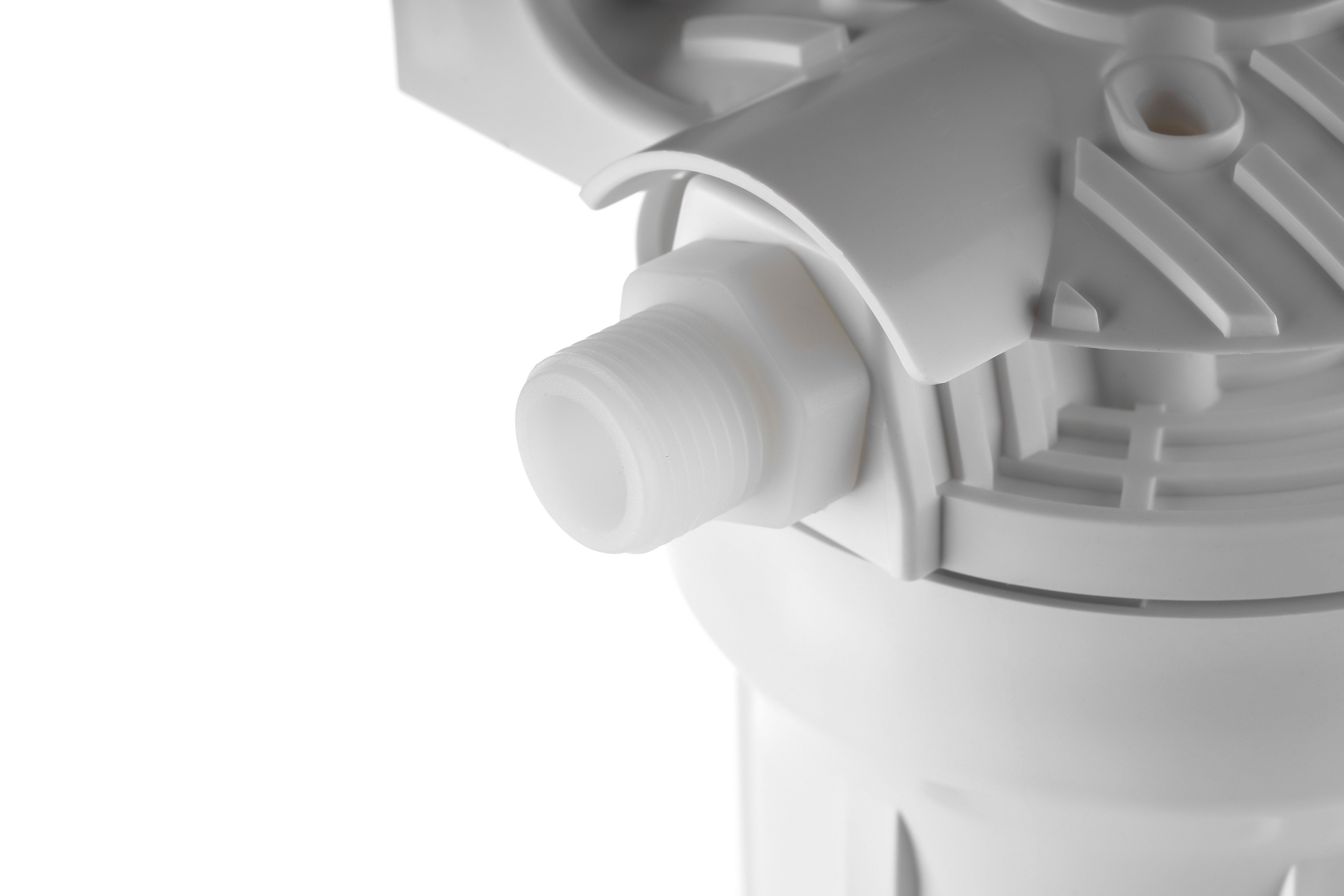 Корпус Гейзер 10" 1/2 матовый для холодной воды, с пластиковой резьбой