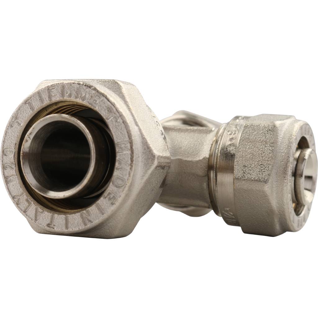 Тройник редукционный 20 x 16 x 16 под обжим TIEMME для металлопластиковых труб