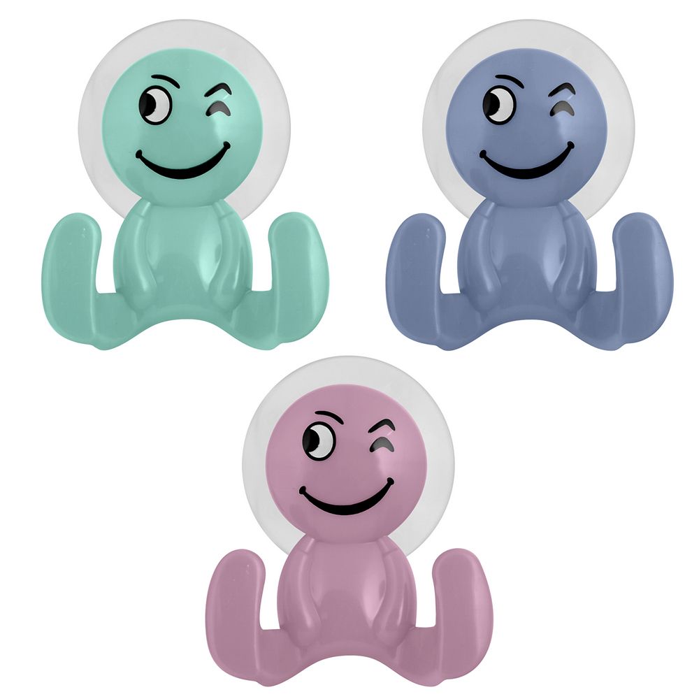 Крючок на присоске "веселый человечек" (12/120) "мультидом"  tl27-68