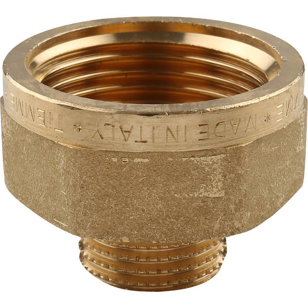 Переходник резьбовой ВН 1" x 1/2" латунь TIEMME