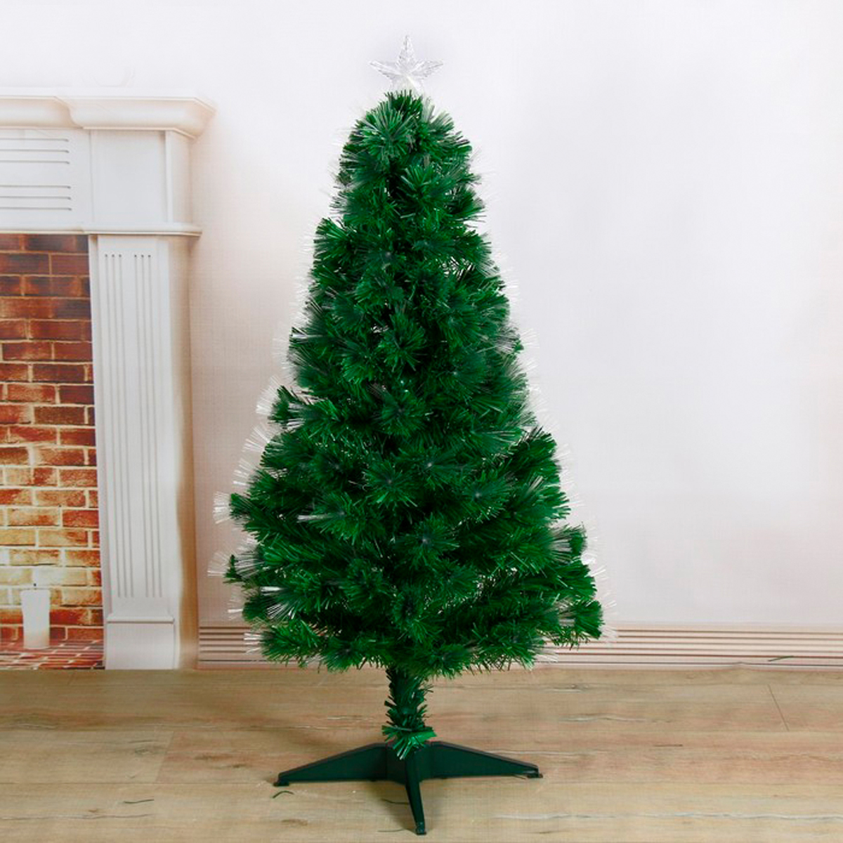 Ель декор. фиброоптич. t846av12-120  120 см, 125 веток (зеленая) "зимнее волшебство" 2338605