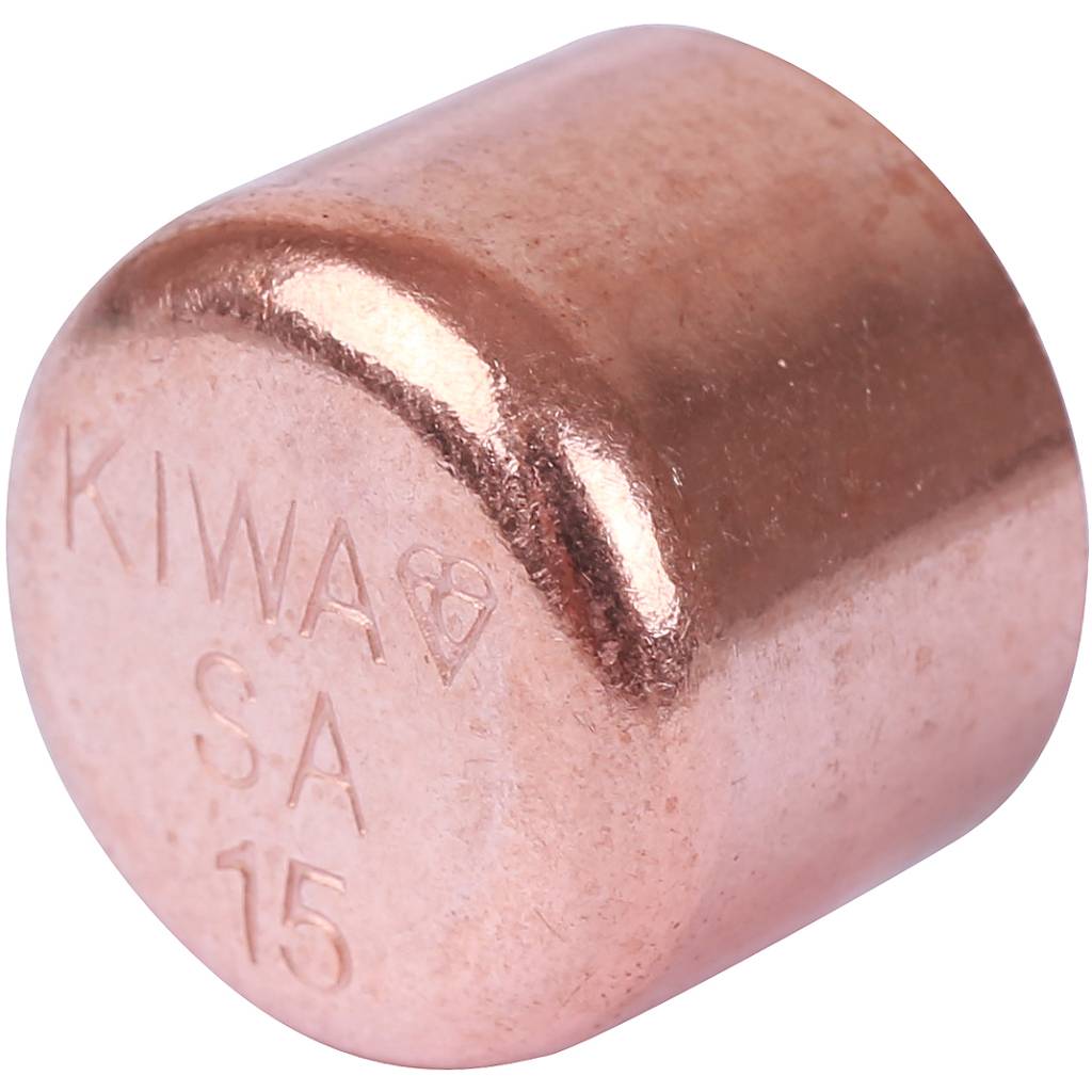 Медная заглушка 15 мм на трубу под пайку SANHA 1530115