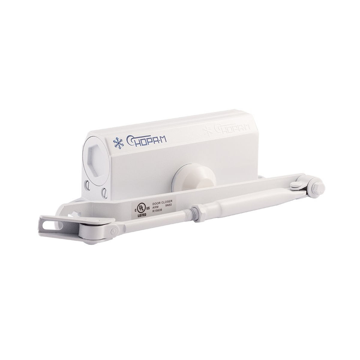 Доводчик дверной  3s белый (масса двери до 80 кг) (1/10) "нора-м"