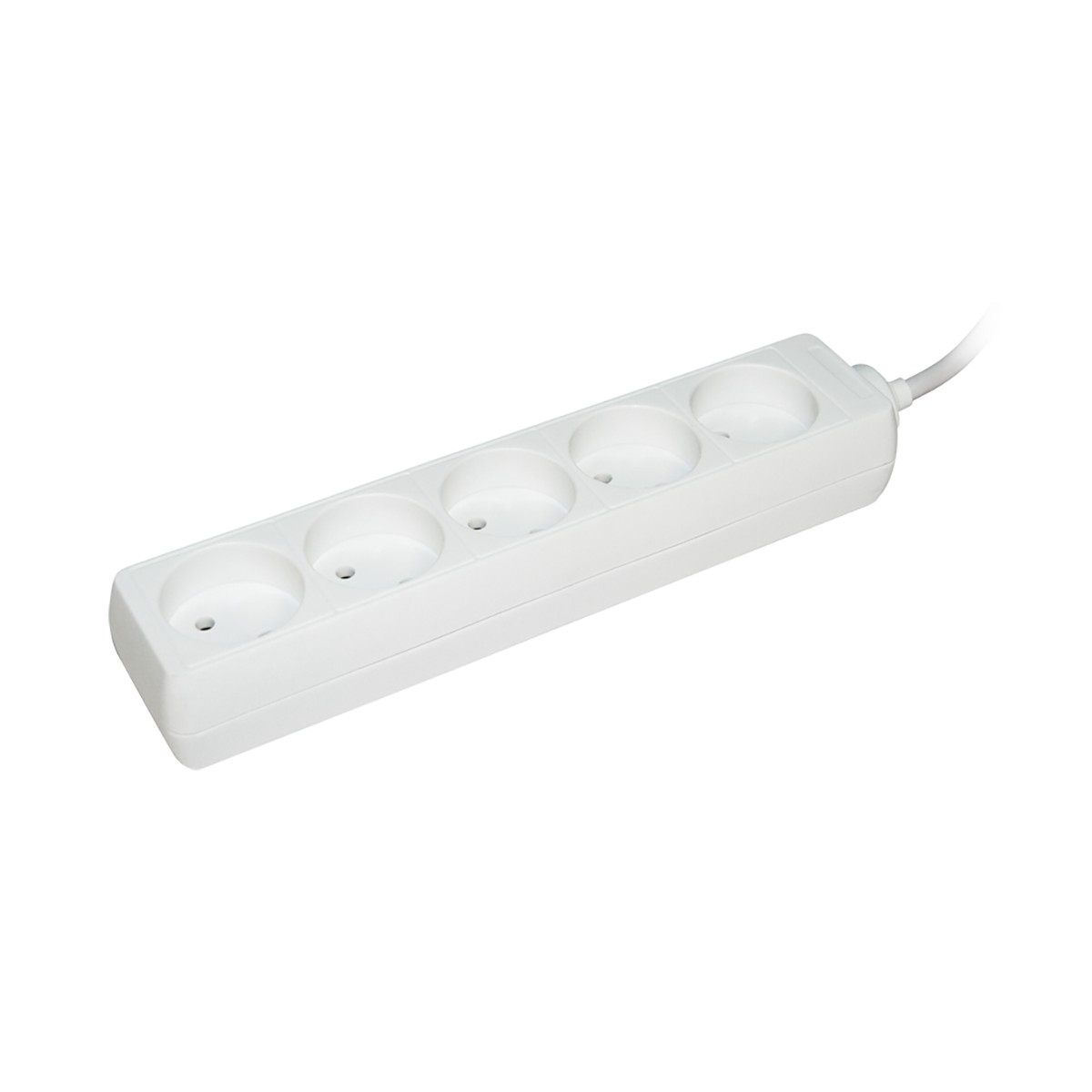 Удлинитель 5 розеток, 2p/3 м 2*0,75 мм, 10а (1/8/32) "iek"