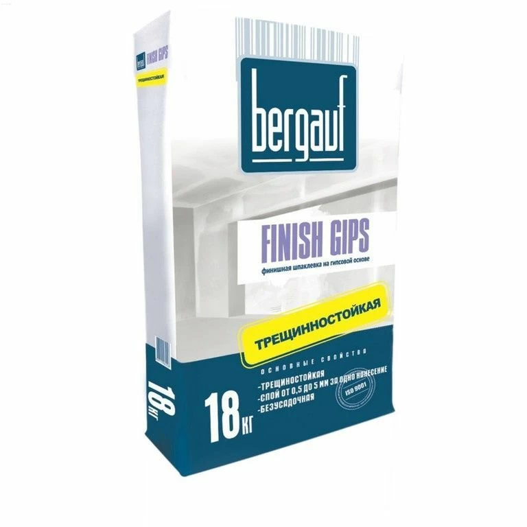 Шпаклевка гипсовая Bergauf Finish Gips, 18 кг