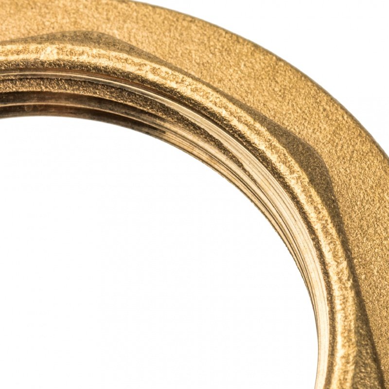 Контргайка с упором 1"1/2 ВР латунь STOUT