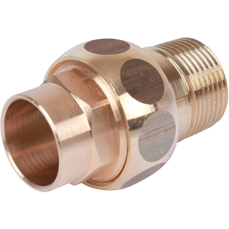 Американка (сгон) 22x1/2" НР с плоской прокладкой под пайку бронзовая SANHA 143312212