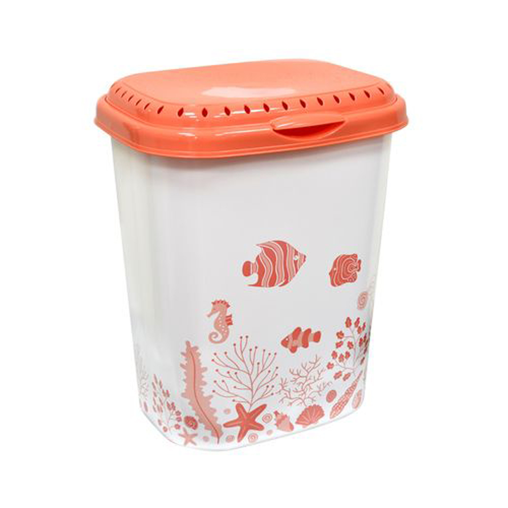 Корзина для белья 40 л с декором "коралл" (1/10) "виолет"
