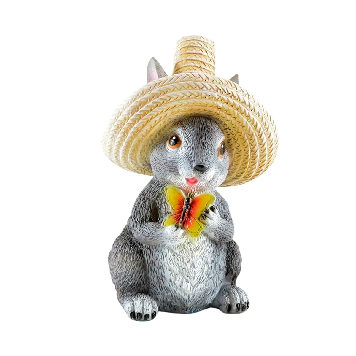 Фигурка садовая "зайка в шляпе с бабочкой" (1/16) "сказка" jng413