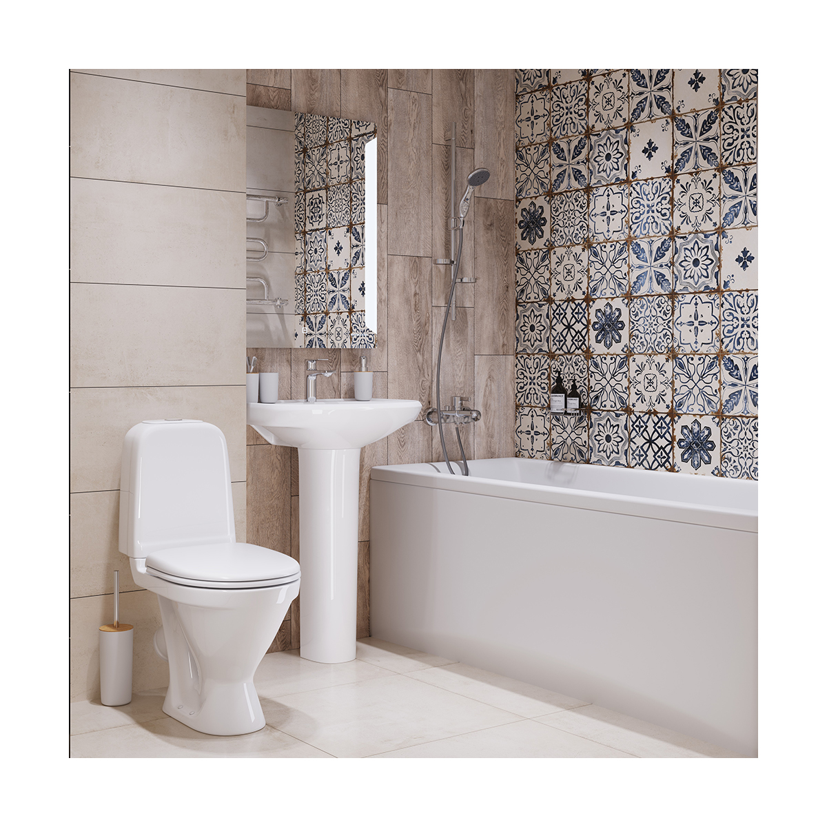 Раковина "самарская" уп белая "sanita" wb.pd/samarsky/57-c/wht.g/s1