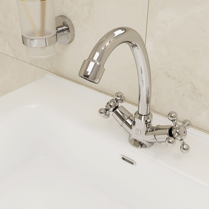 Смеситель для умывальника  duplex (1/12) "milardo" dupsb00m01