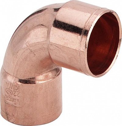 Угол двухраструбный 90° VIEGA пайка 108 мм медный
