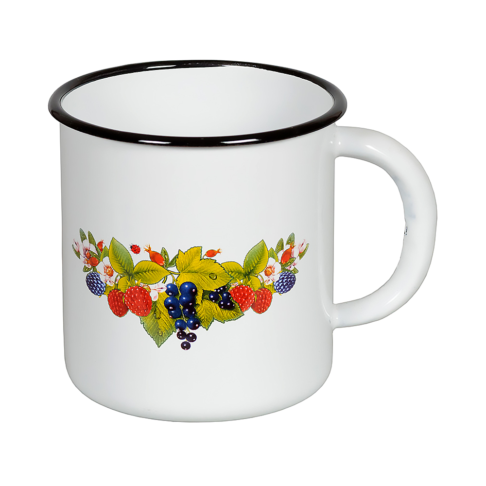 Кружка эмалиров. декор. 1 л (1/12) "стальэмаль"  1с3с