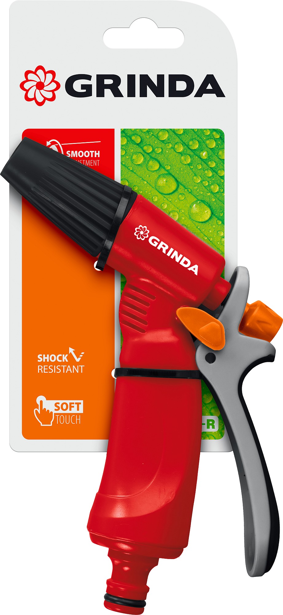 GRINDA P-R, плавная регулировка, курок сзади, пластиковый, поливочный пистолет (8-427361)