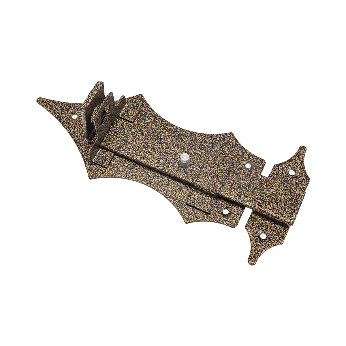 Засов дверной зд-14 плоский с проушиной (бронза антик) (25) "секрет"