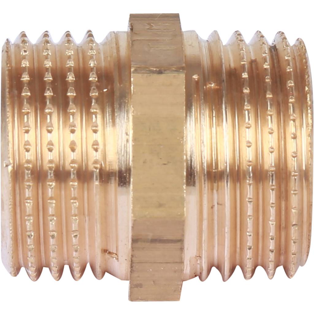 Ниппель резьбовой НР 1/2" x 1/2" латунь TIEMME