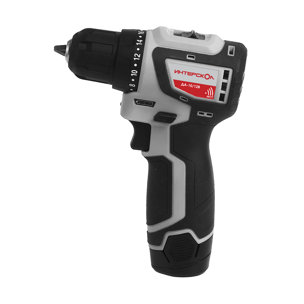 Дрель-шуруповерт аккум. да-10/12в (2 аккум.) (1/10) "интерскол" 687.1.2.70