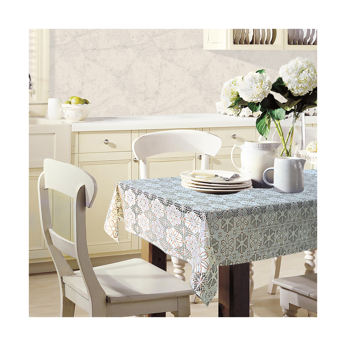 Скатерть пвх "элегия" 110*135 см (1/15) 006-beige\grey