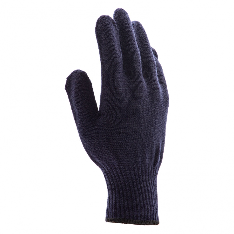 Перчатки трикотажные, акрил, синий, оверлок Сибртех (68655)