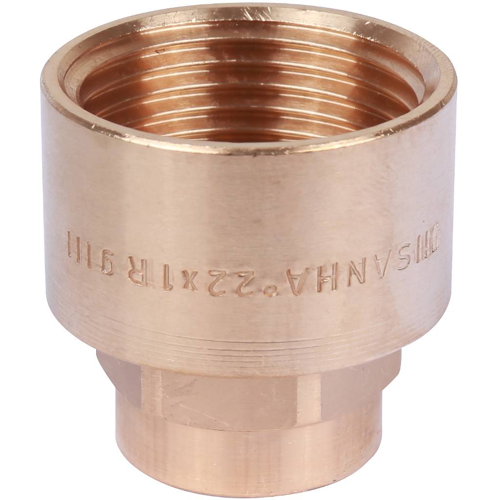Муфта 22х1" переходная (ВР) под пайку с внутренней резьбой SANHA бронзовая 14270221
