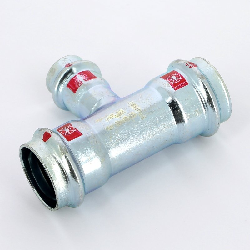 Тройник пресс 28x18x28 оцинкованная сталь Prestabo VIEGA