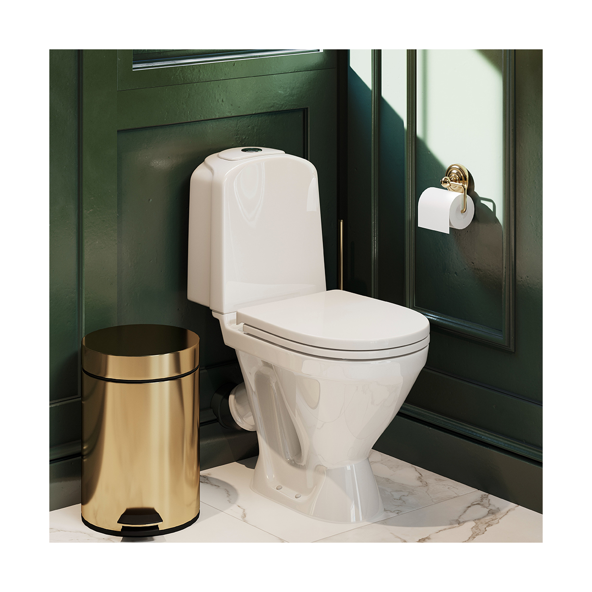 Унитаз напольный "classic" белый "sanita luxe"  wc.cc/classic/2-dm/wht.g/s1