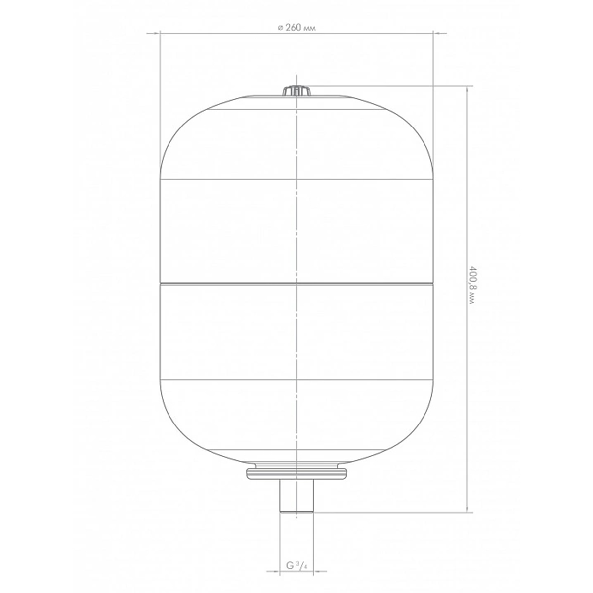 Бак расширительный для систем отопления вп 18  18 л (вертик.) (1) "джилекс"