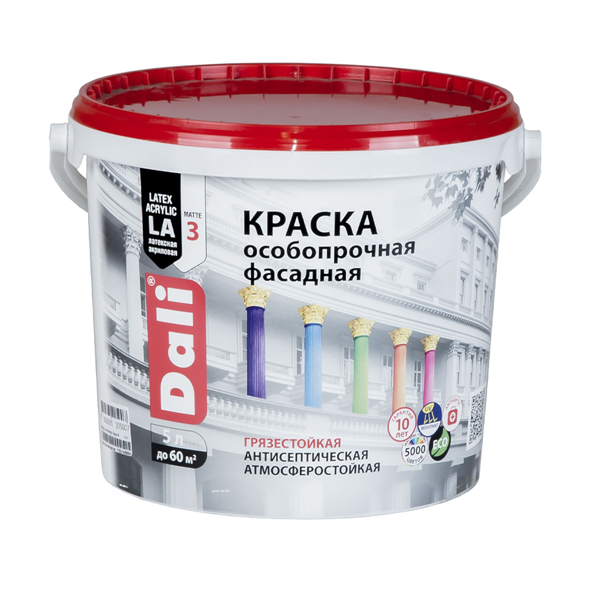 Краска "dali" фасадная особопрочная база с  5 л (1) "рогнеда"