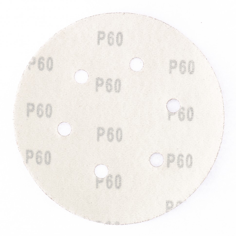 Круг абразивный на ворсовой подложке под "липучку", перфорированный, P 320, 150 мм, 5 шт Matrix (73848)
