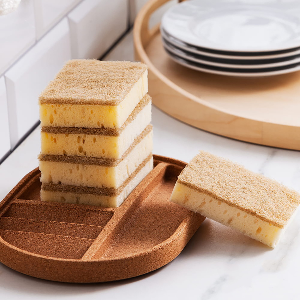 Губки для посуды "эко натурал" упак. 2 шт. (1/28) "york"