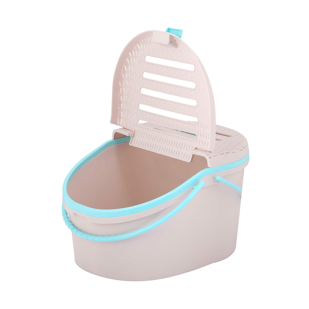 Корзина для переноски животных "мур-мяу" 45*37,5*41 см (светло-серая) (1/5) "альтернатива" м7846