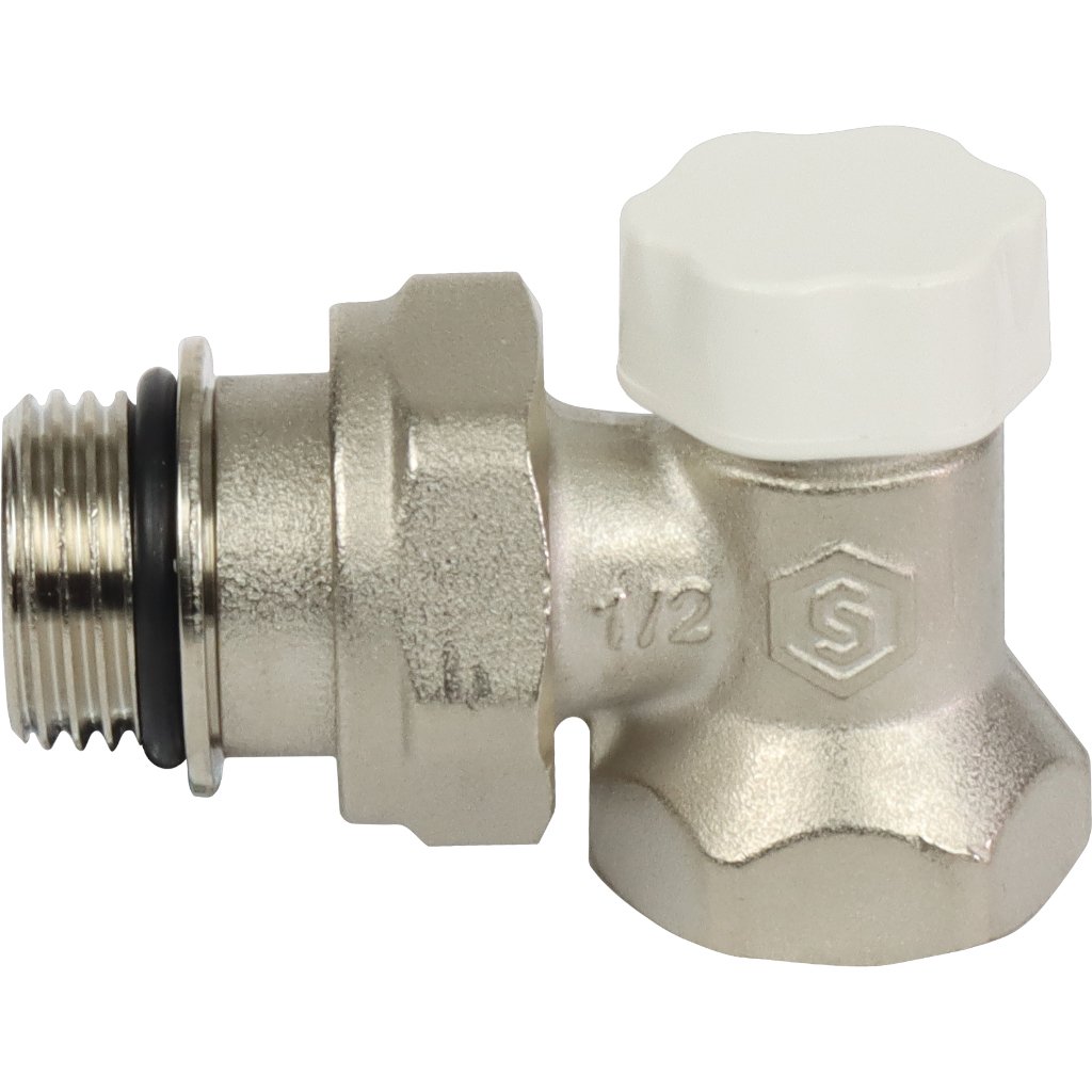 Клапан запорно-балансировочный 1/2" угловой ВН STOUT с дополнительным уплотнением